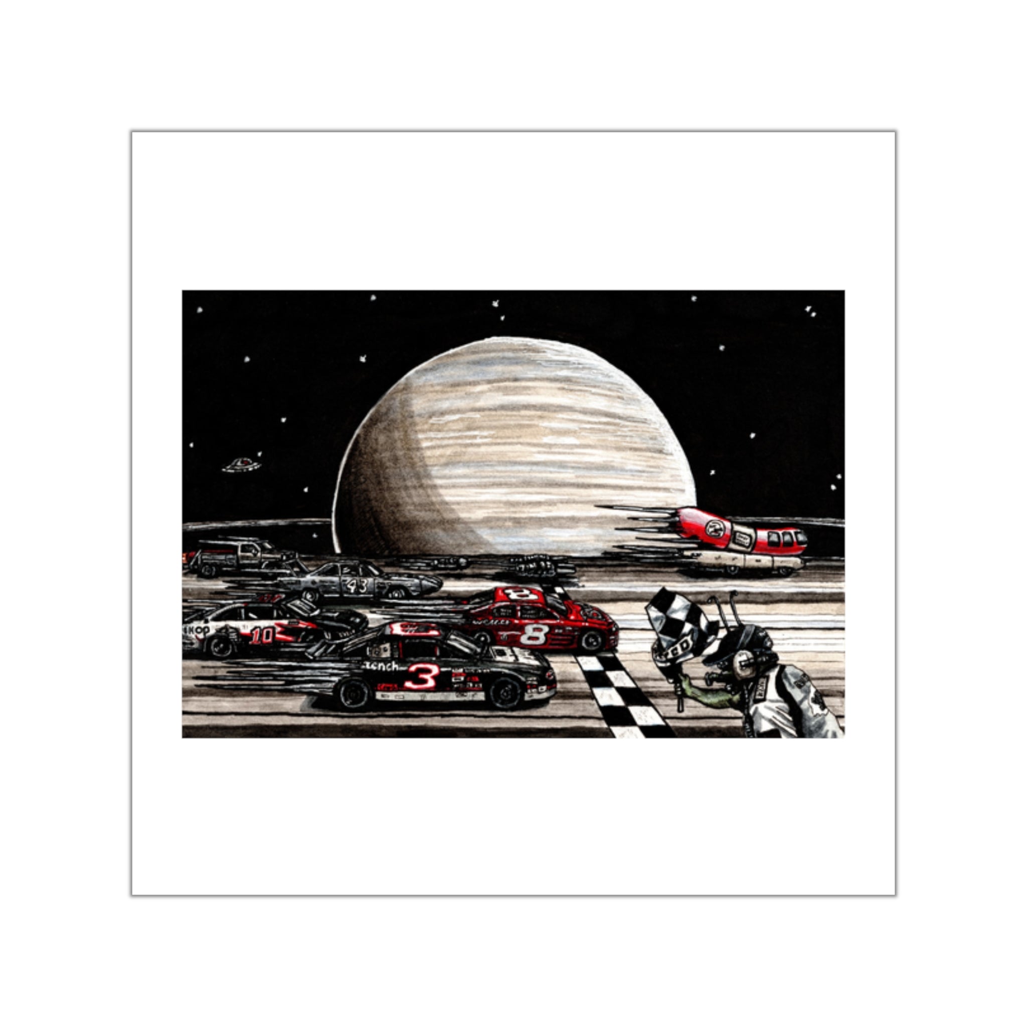 The Real Space Race Sticker – Ethan Porter Art