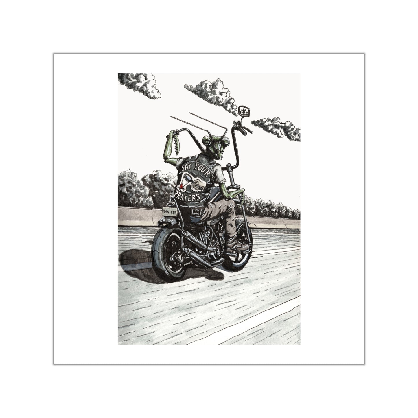 Bug on a Hog Sticker