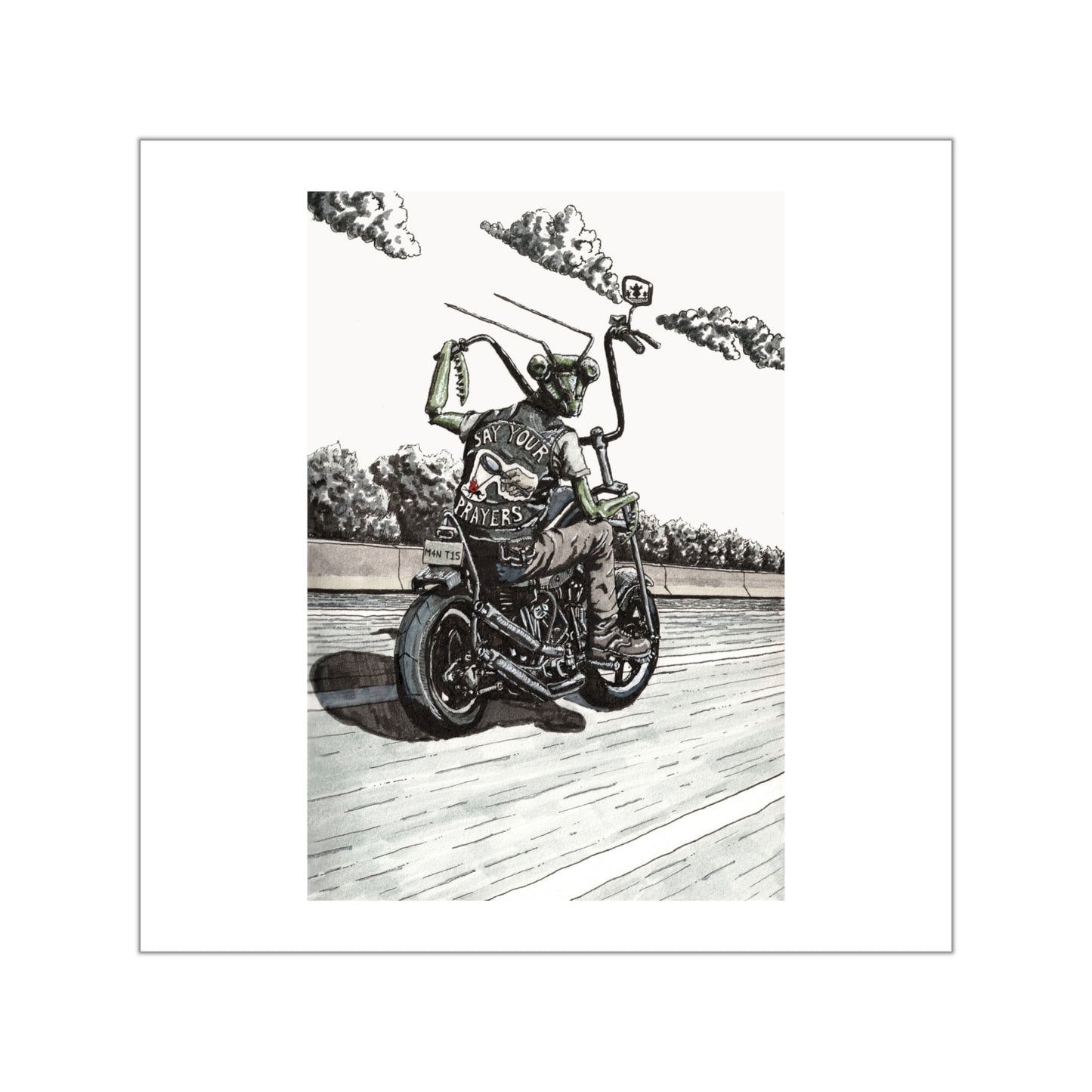 Bug on a Hog Sticker