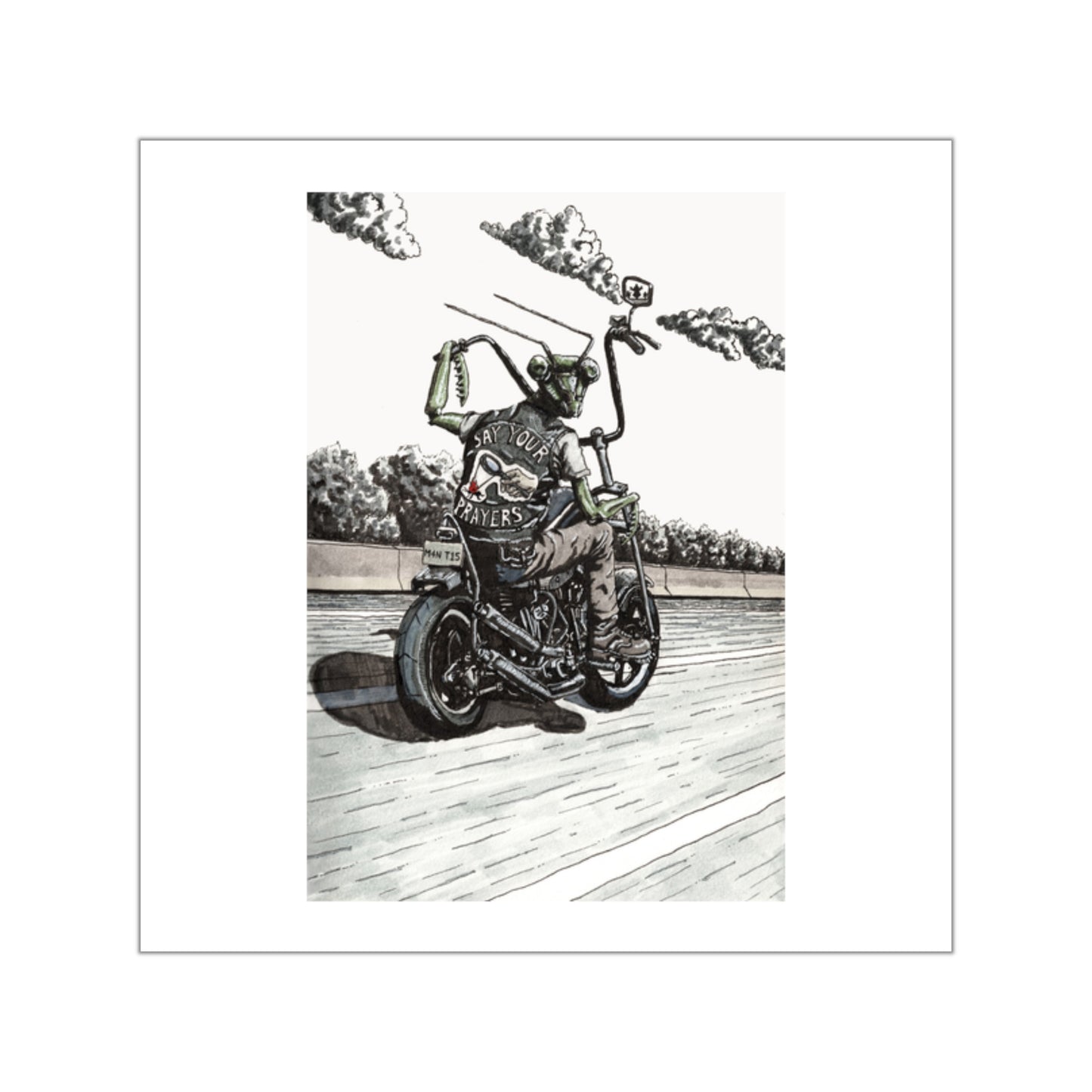 Bug on a Hog Sticker